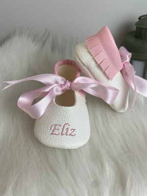 Betülün Diktikleri Bebek Makosen Suni Deri Ayakkabı Esnek Özellikli 0-3 Ay İçin