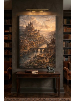 Artease Ortaçağ Kasabası ve Kale Kanvas Tablo