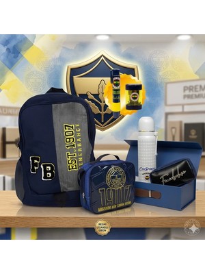 Fenerbahçe Okul-Sırt Çantası , Beslenme Çantası , Kalem Çantası - Lisanslı Bardaklı Çelik Termos Premium Set