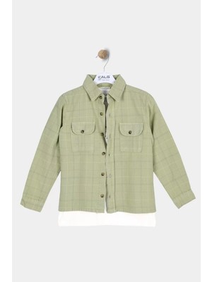 Alg ERKEK ÇOCUK MEVSİMLİK KETEN CEPLİ GÖMLEK TİŞÖRT İKİLİ TAKIM (Bir Beden Büyük Önerilir)