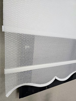 BBB Dalga Çizgili Modern Çift Mekanizmalı Tül ve Stor perde TS2026