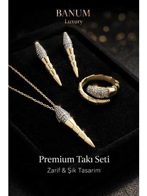 Banum Luxury Lüx Tasarım Çelık Set 3 Parça