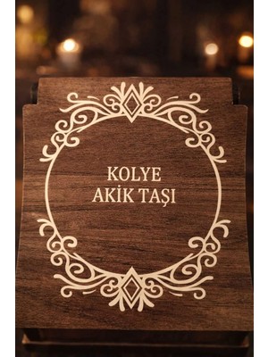 Banum Luxury Doğal Akik Taşı Tasarım Kolye(Siyah-Beyaz Çizgili)