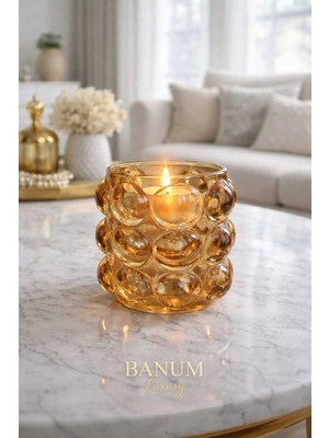 Banum Luxury Lüx Tasarım Bal Tonlu Dekoratif Mümlük