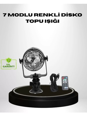 Esranın Dünyası Ritme Duyarlı LED Disko Topu – Renkli Işık Gösterili Parti Lambası