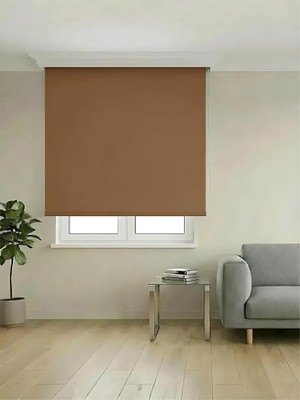 Bbb Kalın Kumaşlı Mat Stor Perde Kahverengi MS1413
