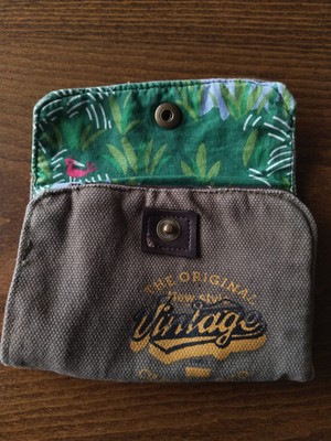 Old Cotton Unisex Haki Yeşili Vintage Otantik Cüzdan