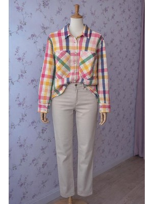 Aleksandrit Butik Pembe Oduncu Mevsimlik Gömlek