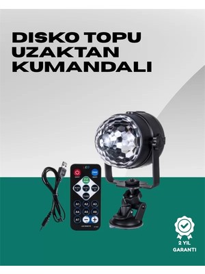 Esranın Dünyası 7 Farklı Aydınlatma Modu ve Ses Sensörlü Disko Topu Lambası