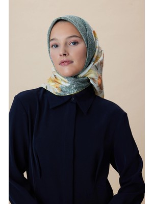 Maisa Luna Tivil Ipek Eşarp 90*90 cm - Yeşil