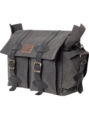 Mandosi Mumlu Kanvas Postacı Çantası - Büyük Boy Fonksiyonel Günlük Vintage Çok Bölmeli Suya Dayanıklı