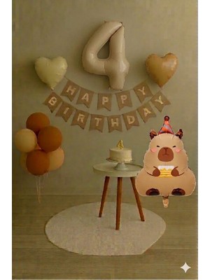 Çıtı Pıtı Store Caypara Temalı Doğum Günü Yaş Balon Seti