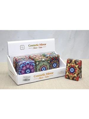 Skygo Taşlı El Aynası Dikdörtgen Kalın