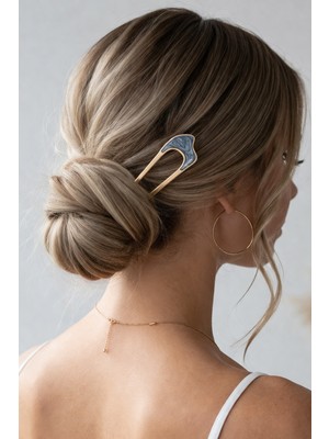 Trend Collection Vintage Minimal Metal Saç Tokası - Japon Tarzı Gümüş Topuz Tokası