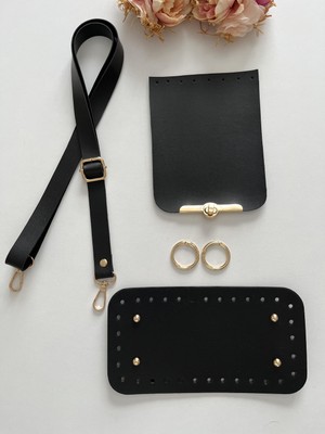 ZG Hobi Aksesuar Örgü Çantalar Için Suni Deri Set