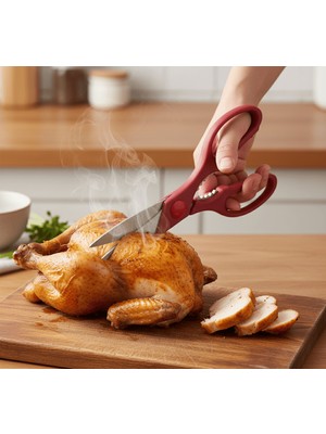 Practika 7.5 cm Stainless Steel Chicken Scissors Multi-Function Tool Dishwasher Safe