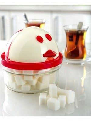 Practika 420 ml Duck Figurine Glass Candy Dish Decorative Storage