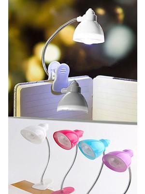 Practika 5.5X4.5X17 cm Masaüstü Klipsli Bükülebilir Kitap Okuma LED Işık Çok Fonksiyonlu