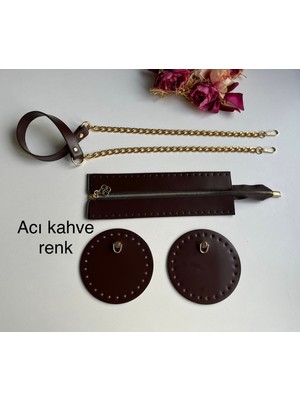 ZG Hobi Aksesuar Örgü Çantalar Için Suni Deriden Silindir Çanta Kiti