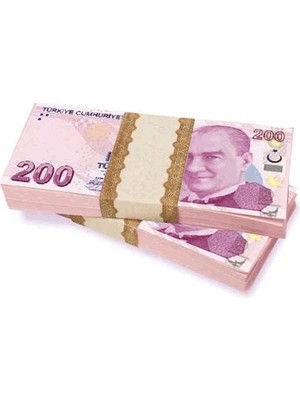 Practika 100 Adet 200 Tl 6X15.5 cm A4 Kağıt Inceliği Eğlence Dekoru