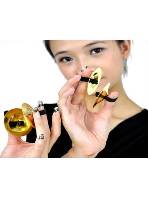 Practika 4 Adet Dansöz Zili Parmak Zili Kırılmaz Pirinç Malzeme Eğlence Etkinlikleri