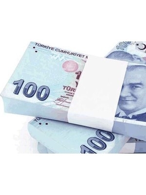 Practika 100 Adet 100 Tl Kağıt Eğlence Dekoru 6X15.5 cm Sünnet Düğünü