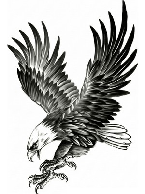 Practika 15X21 cm Eagle Temporary Tattoo Stencil Large Size Easy Application