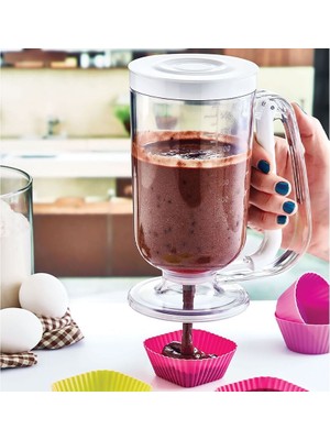 Practika 700ML Hamur Dağıtıcı Krep Makinesi Şeffaf Plastik Kolay Kullanım Mutfak Aracı