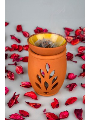 Practika 12X8 cm Handmade Ceramic Incense Burner Aromatherapy Candle Holder Multi-Use