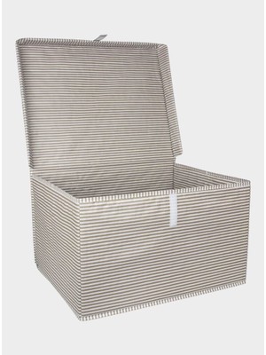 Practika 30X41X61 cm Çok Amaçlı Kapaklı Düzenleyici Kutu Organizer Kumaş Saklama Kutusu