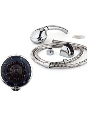 Practika 8 Fonksiyonlu Duş Başlığı Seti Krom Kaplama Masaj Etkisi ile Rahatlatıcı Duş