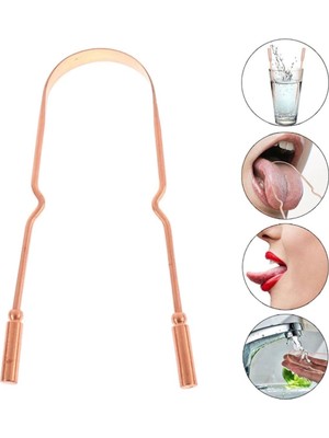 Practika Bakır Dil Temizleme Aparatı - Oil Pulling Sıyırıcı Ağız Hijyeni Aracı