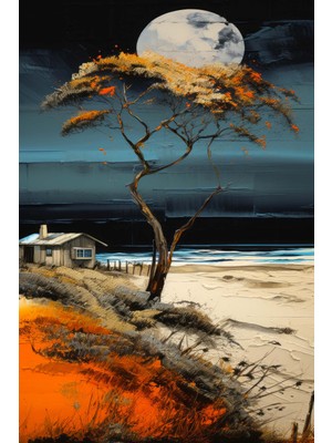 Aden Dijital Dekoratif Manzara Kanvas Tablo