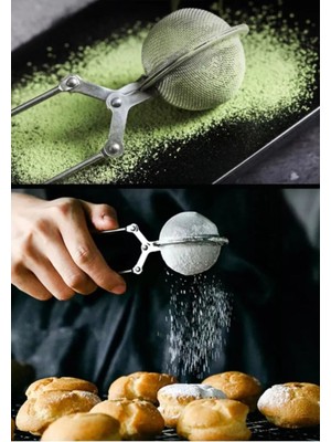 Practika Pratik Paslanmaz Çelik Süzgeç Bitki Çayı Demleme Eleği ile Maşalı Kullanım