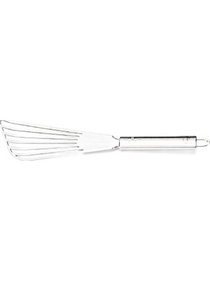Practika 24 cm Inoks Eğri Krep Spatulası Krep Omlet Çevirici Esnek Dayanıklı Mutfak Aracı