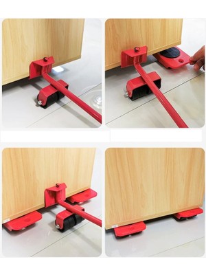 Practika 5 Parça Mobilya Kaydırma Aparatı 150 kg Kapasiteli Abs Zemin Koruma Araçları