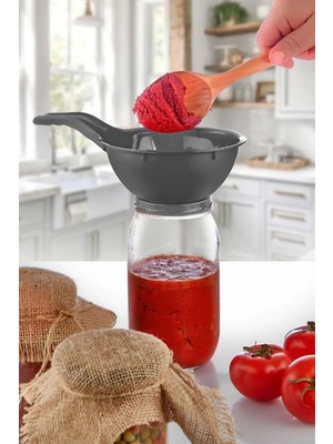 Practika 170 mm Jar Funnel Wide Mouth With Handle For Jam, Sugar, And Flour Transfer