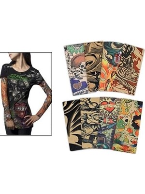 Practika Giyilebilir Dövme Sleeve Esnek Kumaş 1000+ Model Kol Dekorasyonu