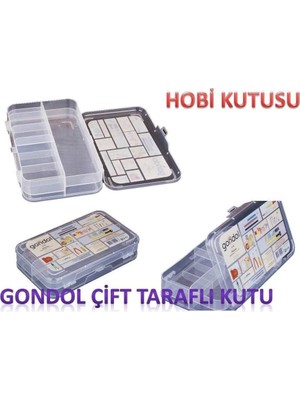 Practika 214X127X48 mm 2 Katlı Dolap Organizer Kutusu 10 Gözlü Hobi Eşyası Depolama