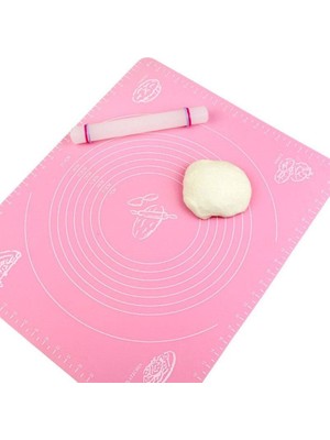 Practika 45X35 cm Hamur Açma Örtüsü Ölçekli Silikon Mat Yapışmaz Yüzey Kullanım Için