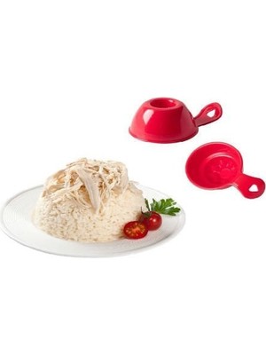Practika 9.5 cm Rice And Halva Serving Molds (Set Of 2) Durable Plastic Tool