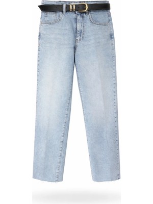 5in1Canpolat Buz Mavi Kemerli Boyfit Jean 102