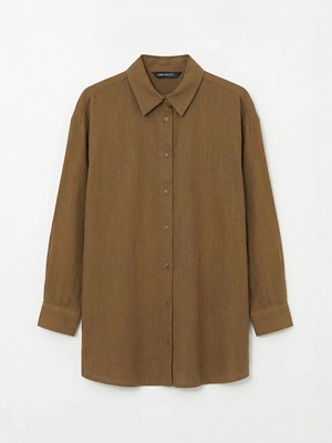 LC Waikiki Haki Müslin Kadın Gömlek Tunik