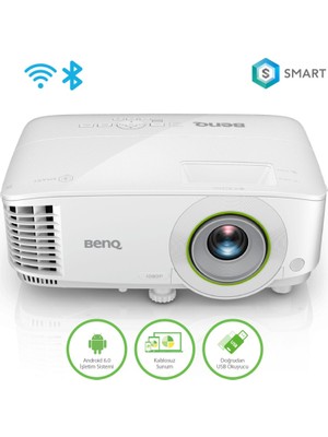 Marmara Qumasch Benq EW600, 3600 Ansı, 1280X800 Wxga, 1xhdmı, Vga, USB Okuyucu, Dlp, Kablosuz Wireless, 15.000 Saat Lamba Ömrü, Android, Smart, Projeksiyon