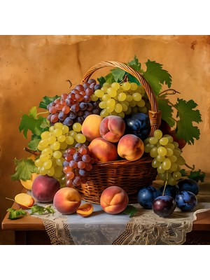 Aden Dijital Dekoratif Meyveler Kanvas Tablo
