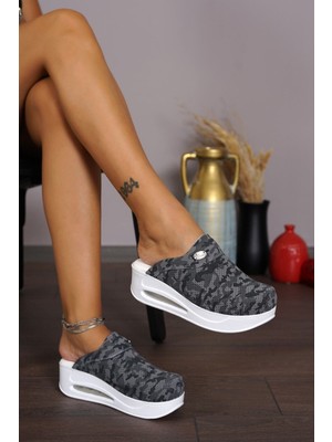 SABOTERLİK Ortopedik Doktor ve Hemşire Terliği Kamufulaj Desenli – Kaymaz Tabanlı Konforlu Sağlık Personeli Terliği