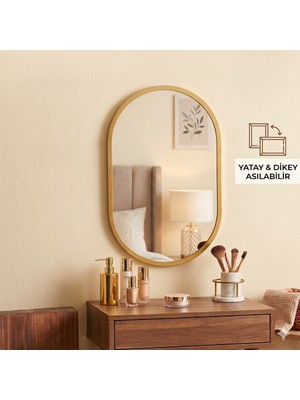 Ant Home Çerçeveli Ayna, Duvar Aynası, Masa Aynası, Minyatür 40X25 cm