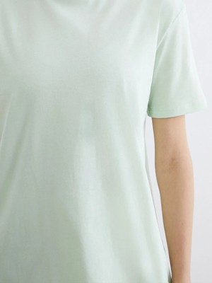 LC Waikiki Yeşil Bisiklet Yaka Kadın Tunik