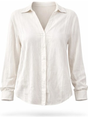 5in1Canpolat Taş Dokulu Oversize Gömlek 4914