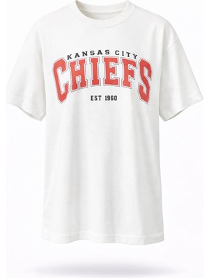 5in1Canpolat Ekru Kansas City Baskılı Tişört